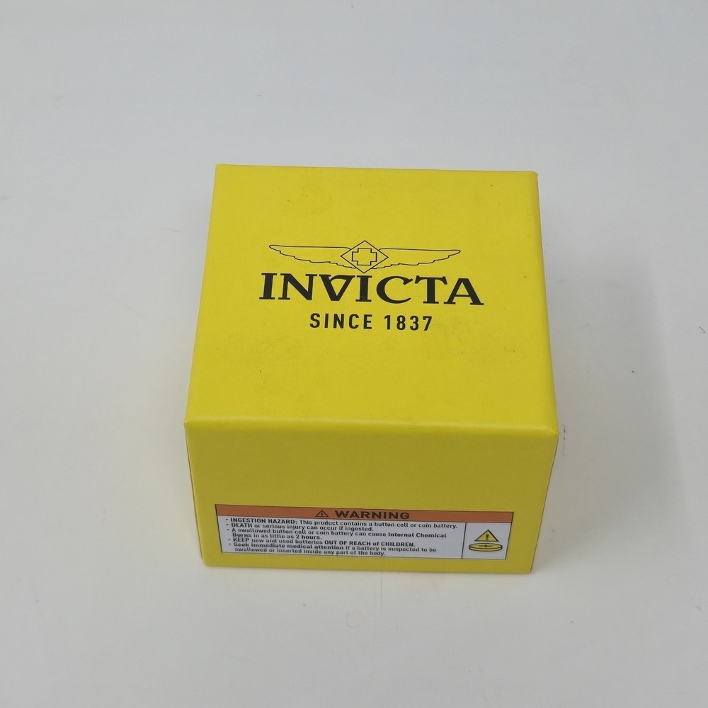 Authentic INVICTA Yellow Watch Presentation Box Empty Case with White Pillow